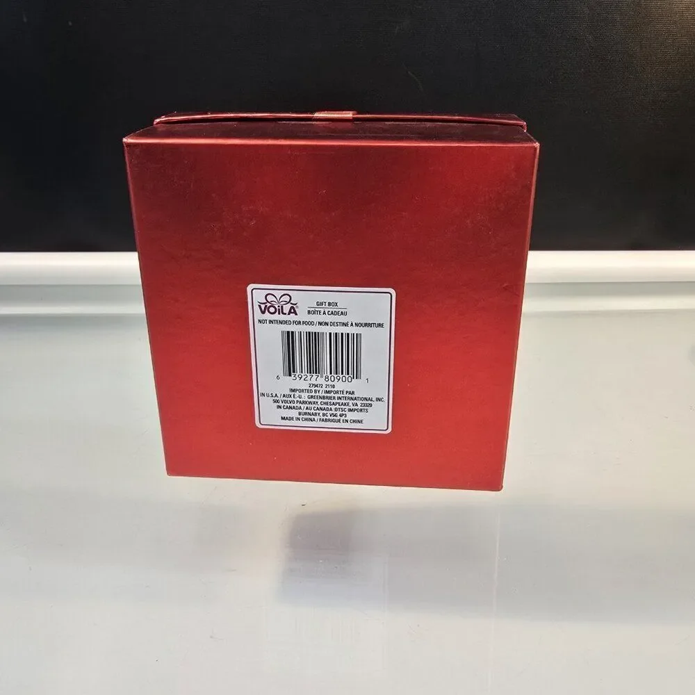 Voila Gift Box Valentine Red With Bow Empty Gift Storage Box 5.75